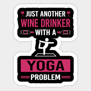 Wine Drinker Yoga Sticker